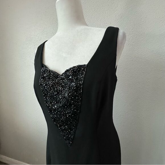 Nah Nah Vintage Little Black Dress Beaded SZ 8 - Picture 4 of 14